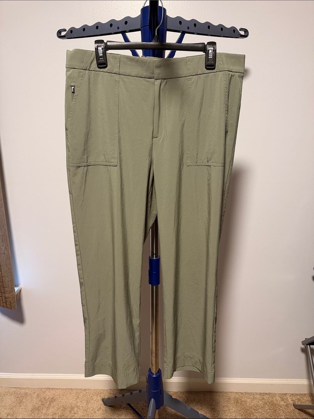Athleta Olive Green Straight-Leg Pants